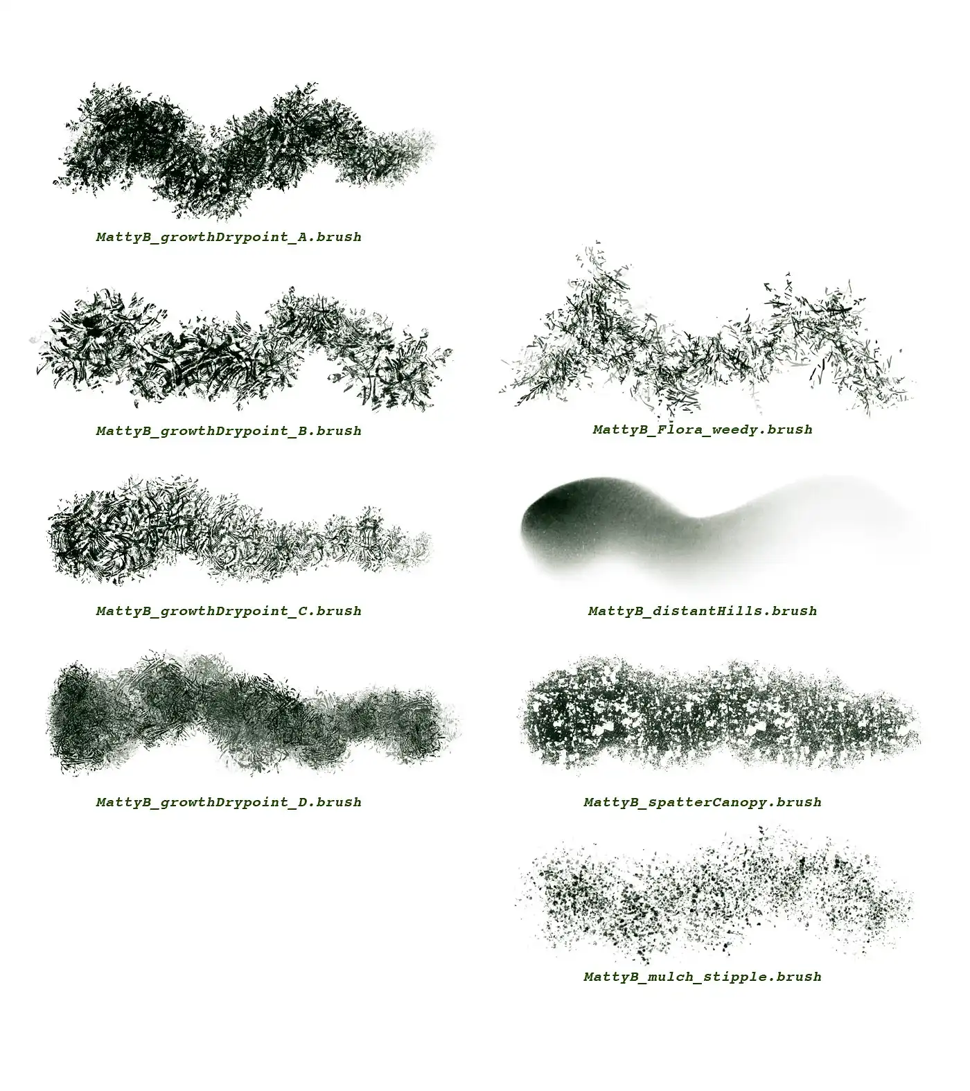 FLORA custom vegetation brushes for Procreate 7 073425