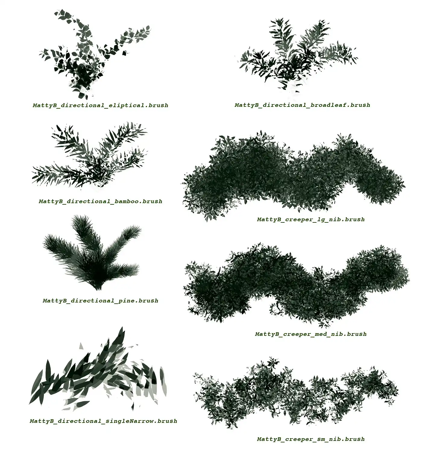 FLORA custom vegetation brushes for Procreate 11 073425
