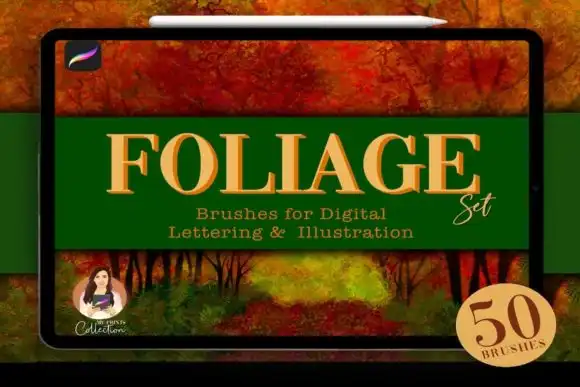 Foliage Procreate Brush Set 50 Brushes