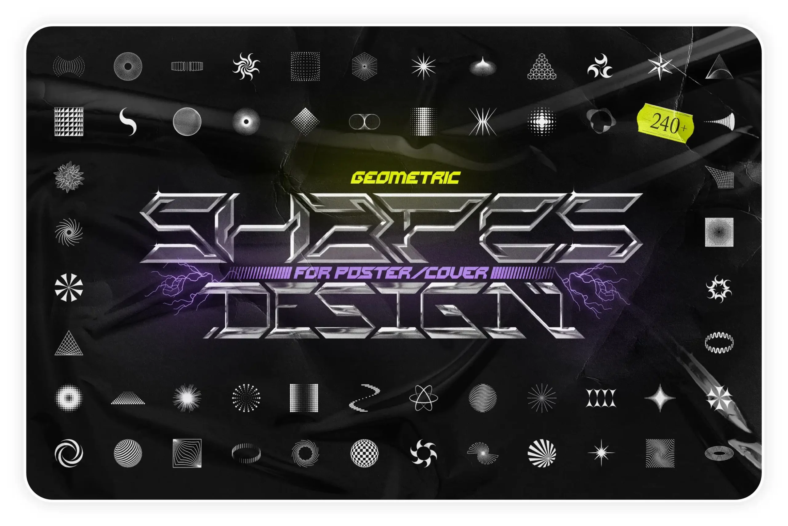 GEOMETRIC SHAPES PACK FOR POSTER AND COVER DESIGN