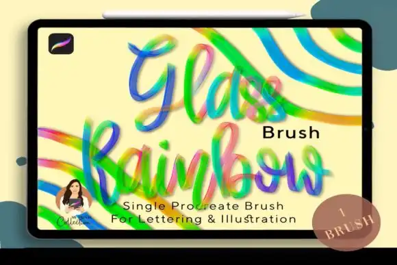 Glass Rainbow Single Procreate Brush