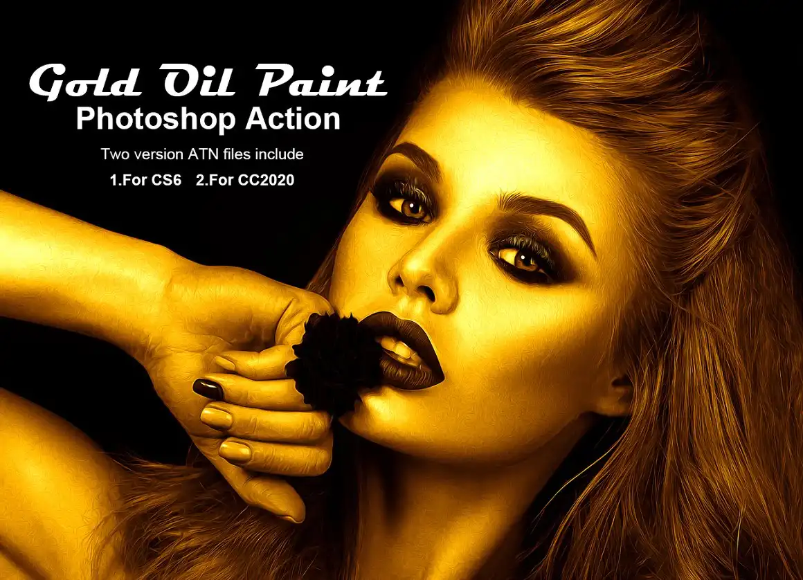 Gold Oil Paint Photoshop Action