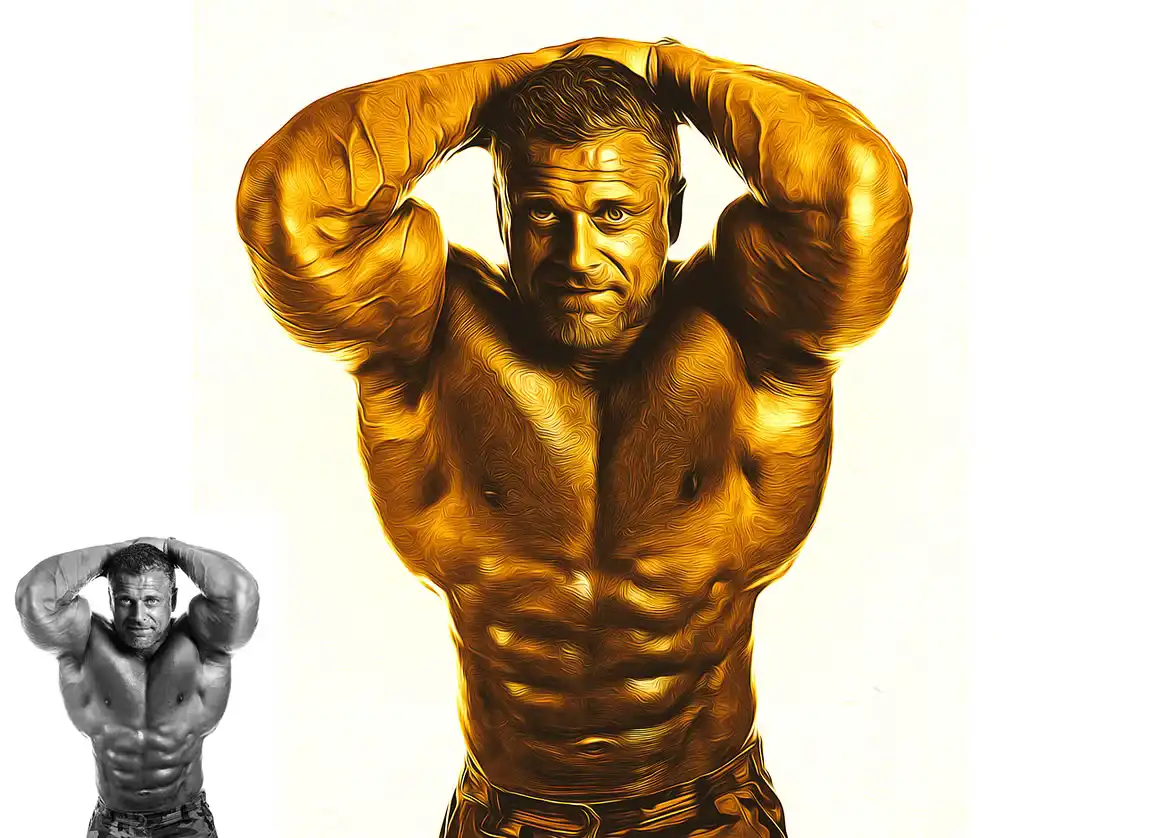 Gold Oil Paint Photoshop Action 4 075965
