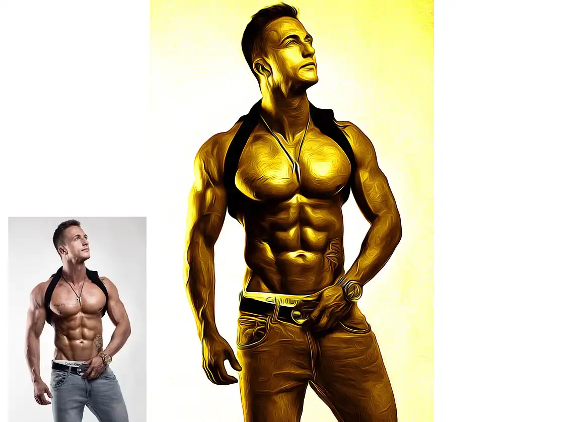 Gold Oil Paint Photoshop Action 7 075965