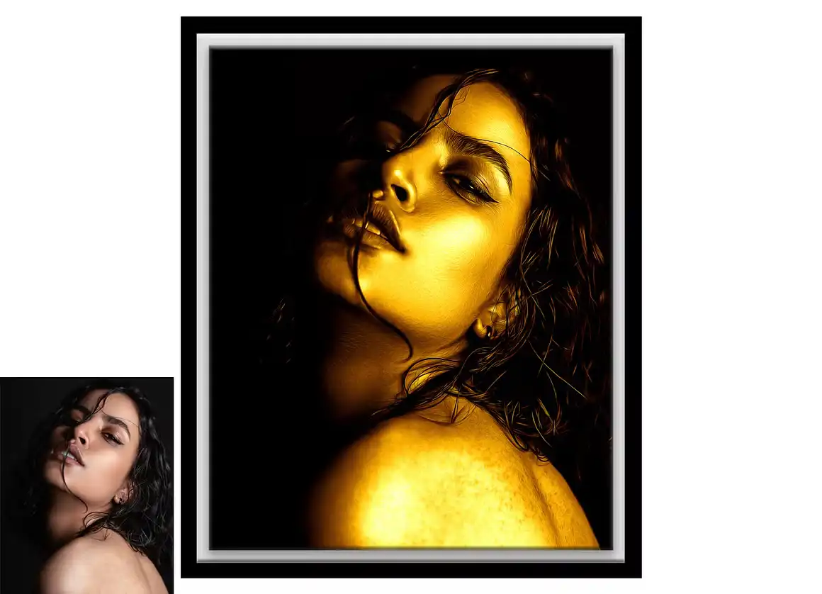 Gold Oil Paint Photoshop Action 10 075965