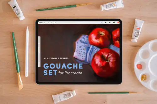 Gouache Set - Procreate Brushes