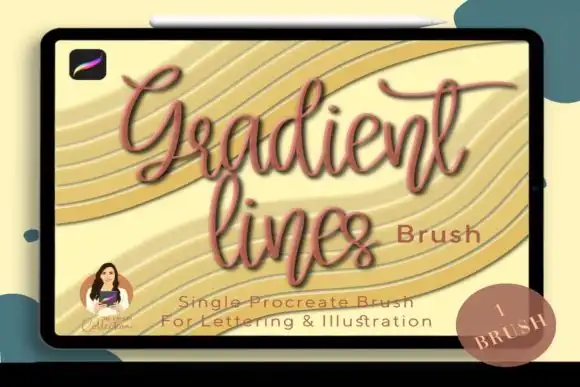 Gradient Multi Lines Brush Procreate