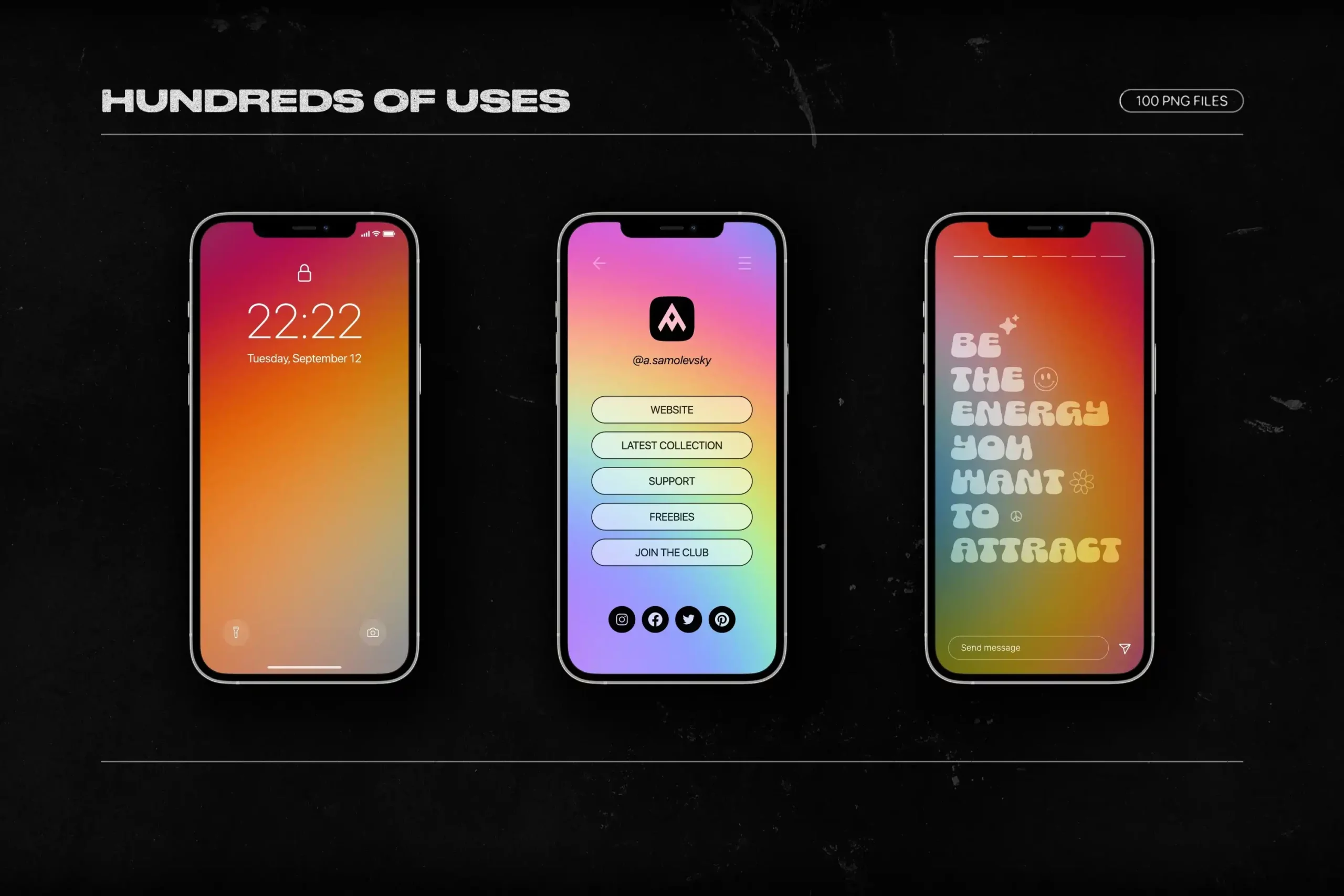 GRAINY BACKGROUNDS - 100 RETRO GRADIENTS PACK 28 074029