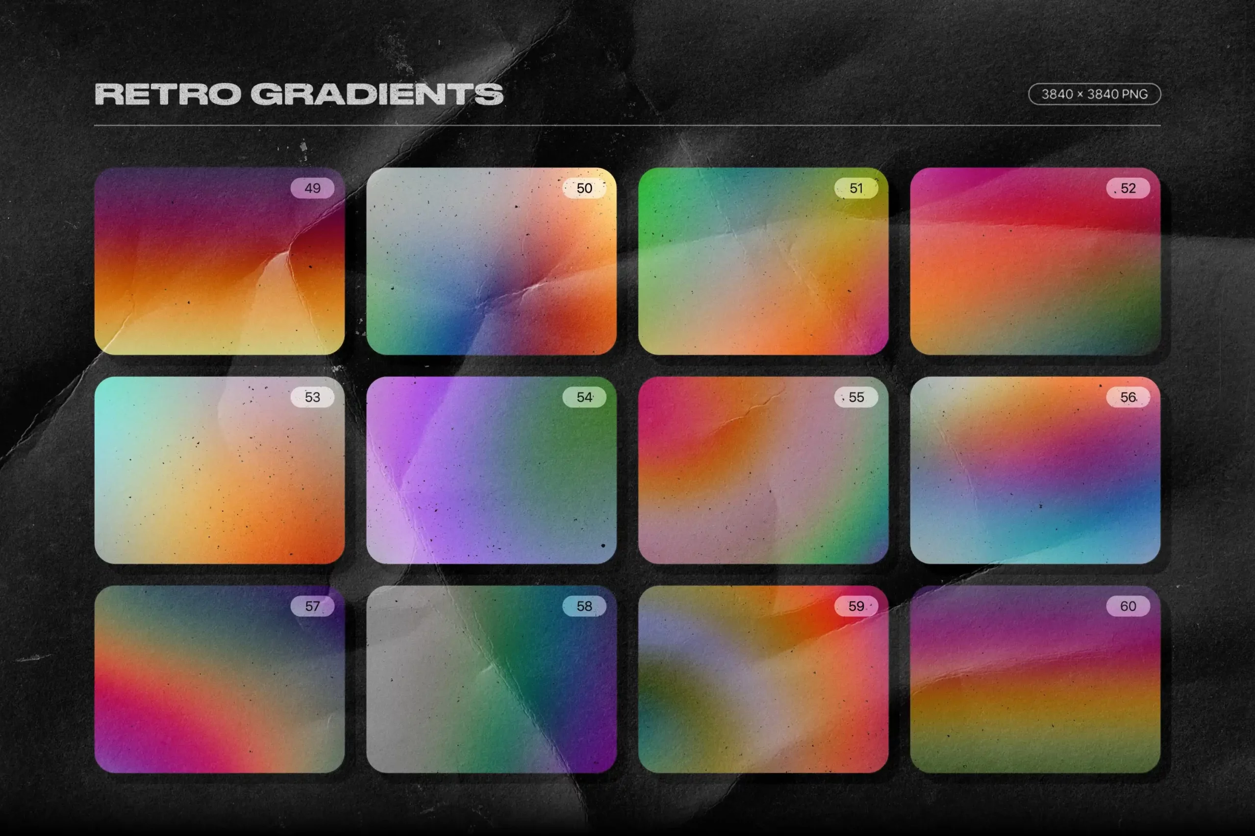 GRAINY BACKGROUNDS - 100 RETRO GRADIENTS PACK 7 074029