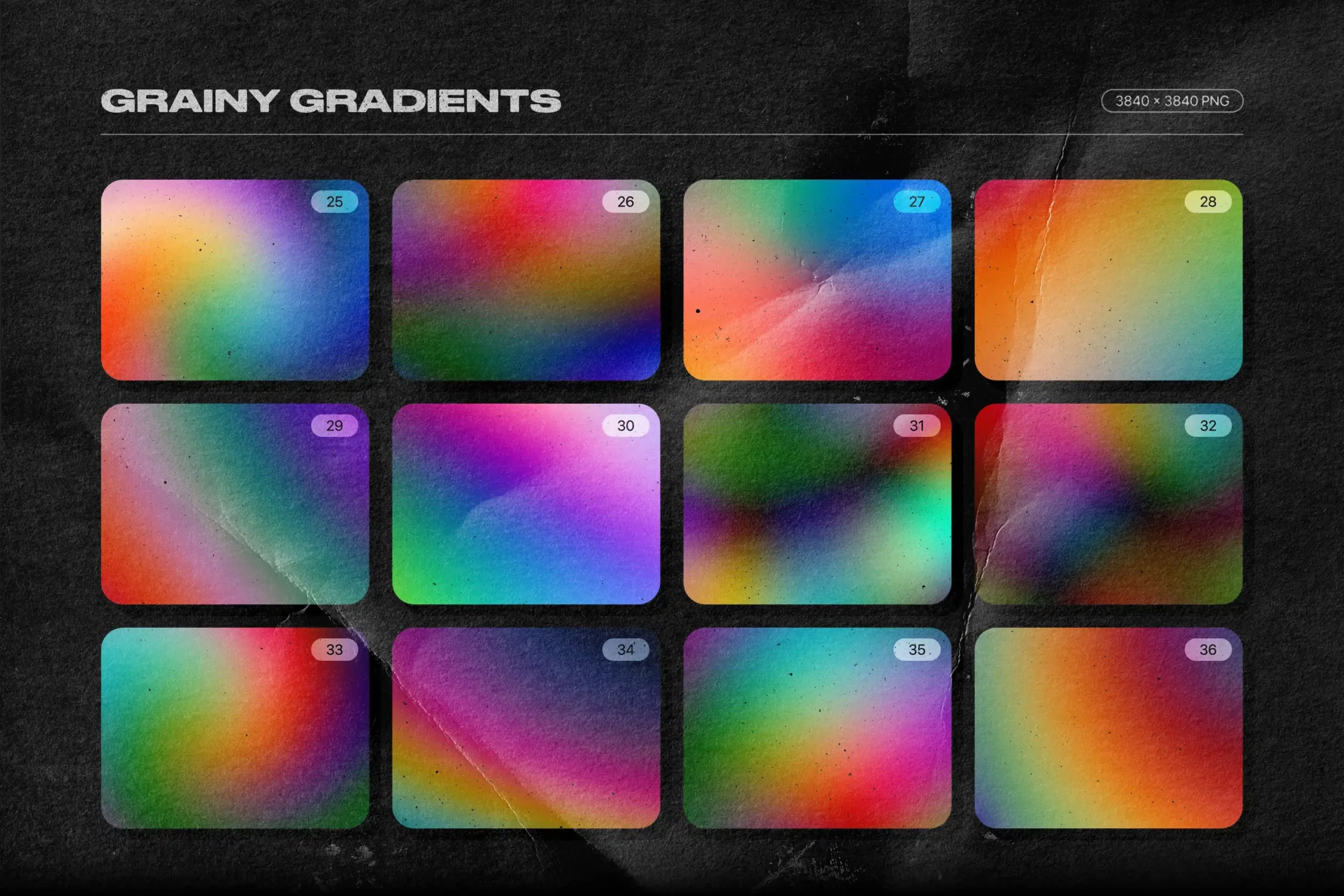 GRAINY BACKGROUNDS - 100 RETRO GRADIENTS PACK 3 074029