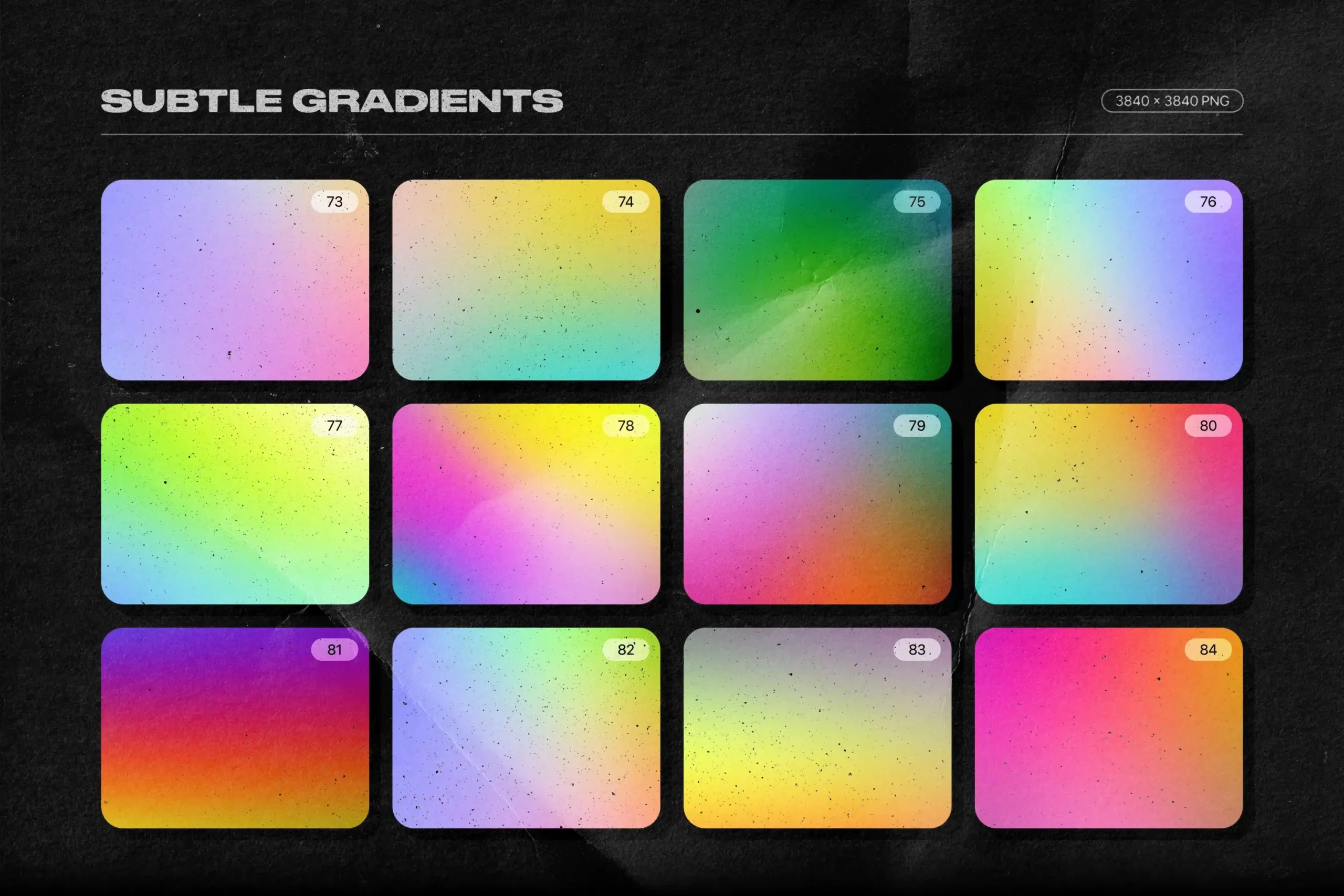 GRAINY BACKGROUNDS - 100 RETRO GRADIENTS PACK 12 074029