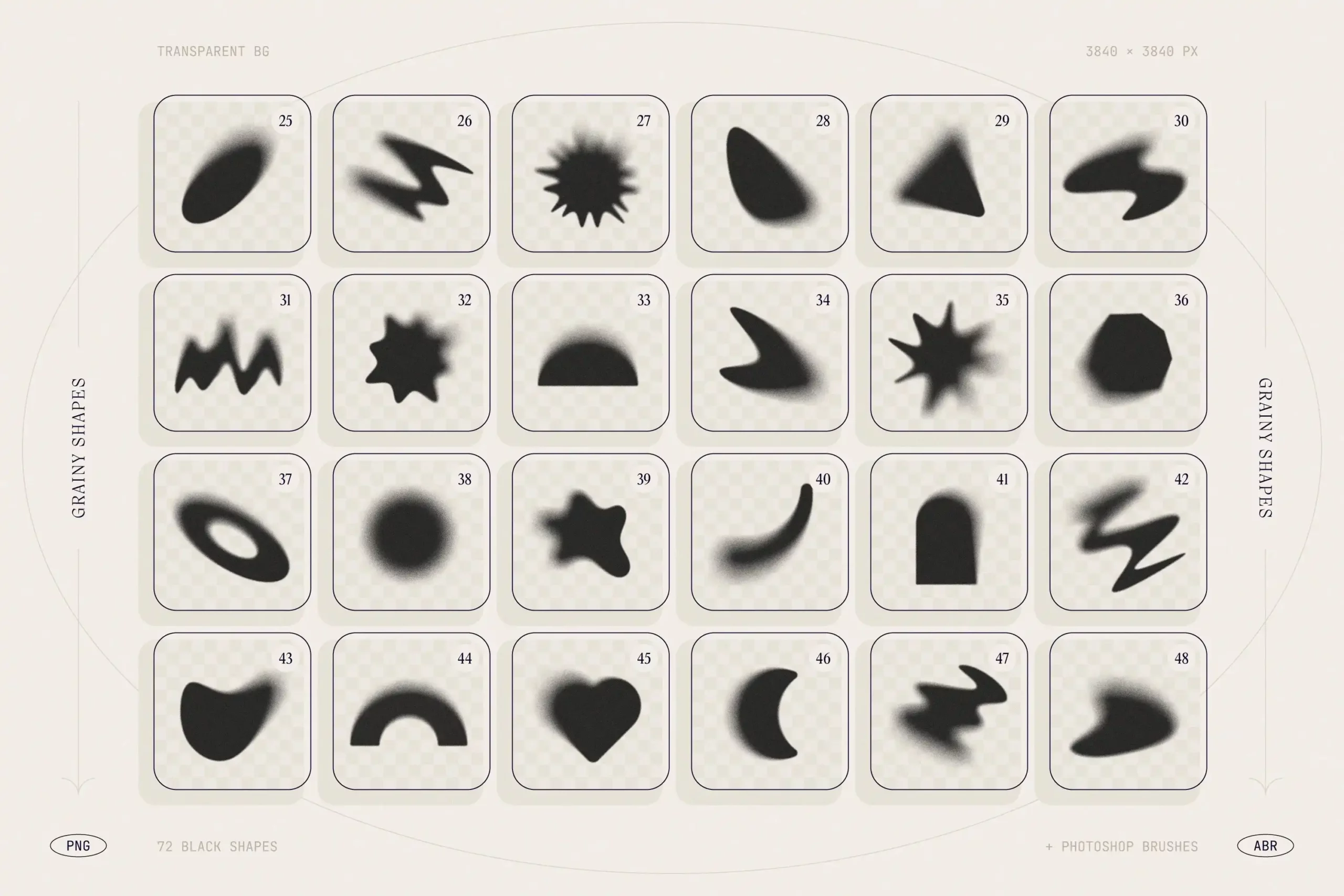 GRAINY SHAPES AND BLURRY GRADIENTS COLLECTION 10 074029