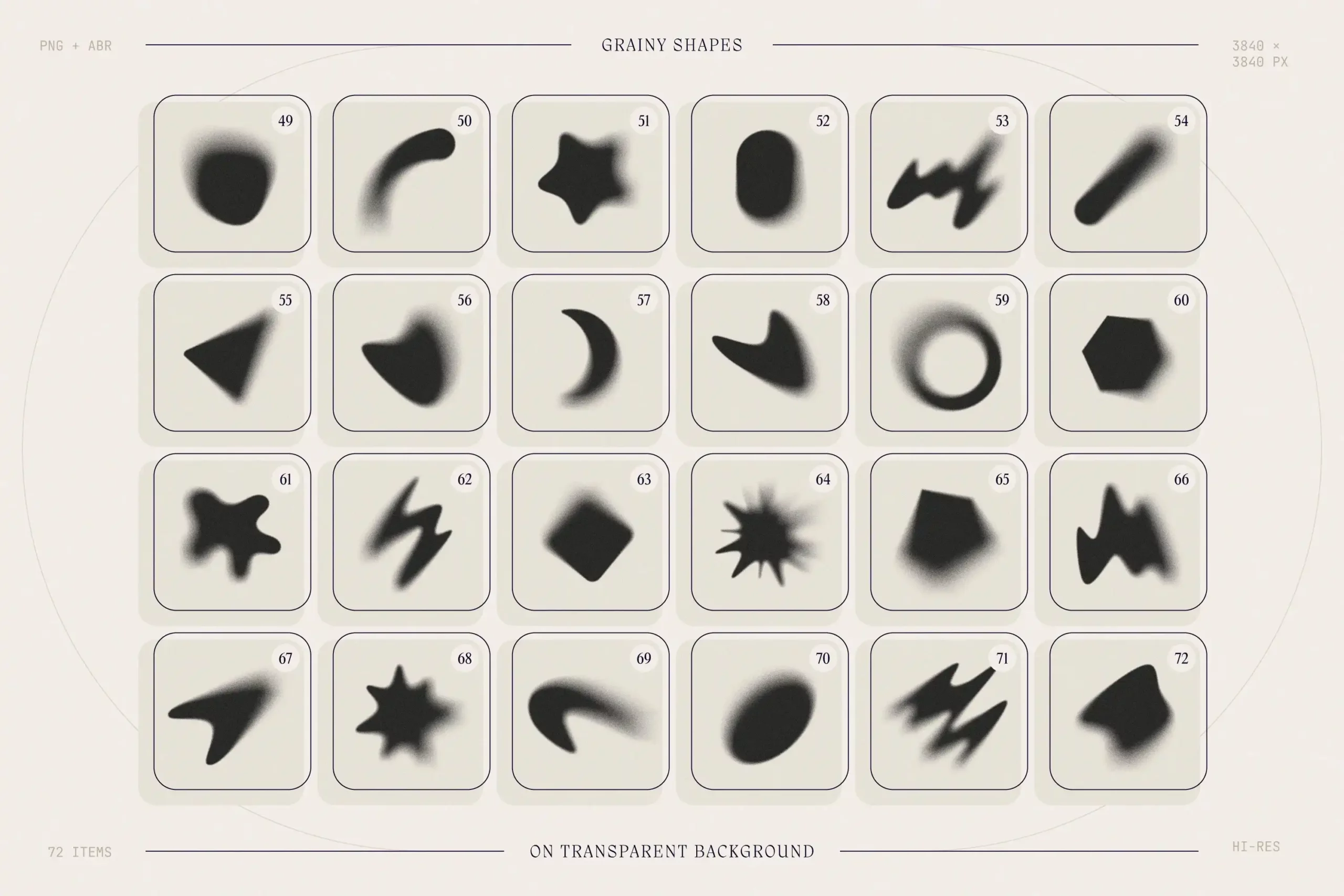 GRAINY SHAPES AND BLURRY GRADIENTS COLLECTION 11 074029