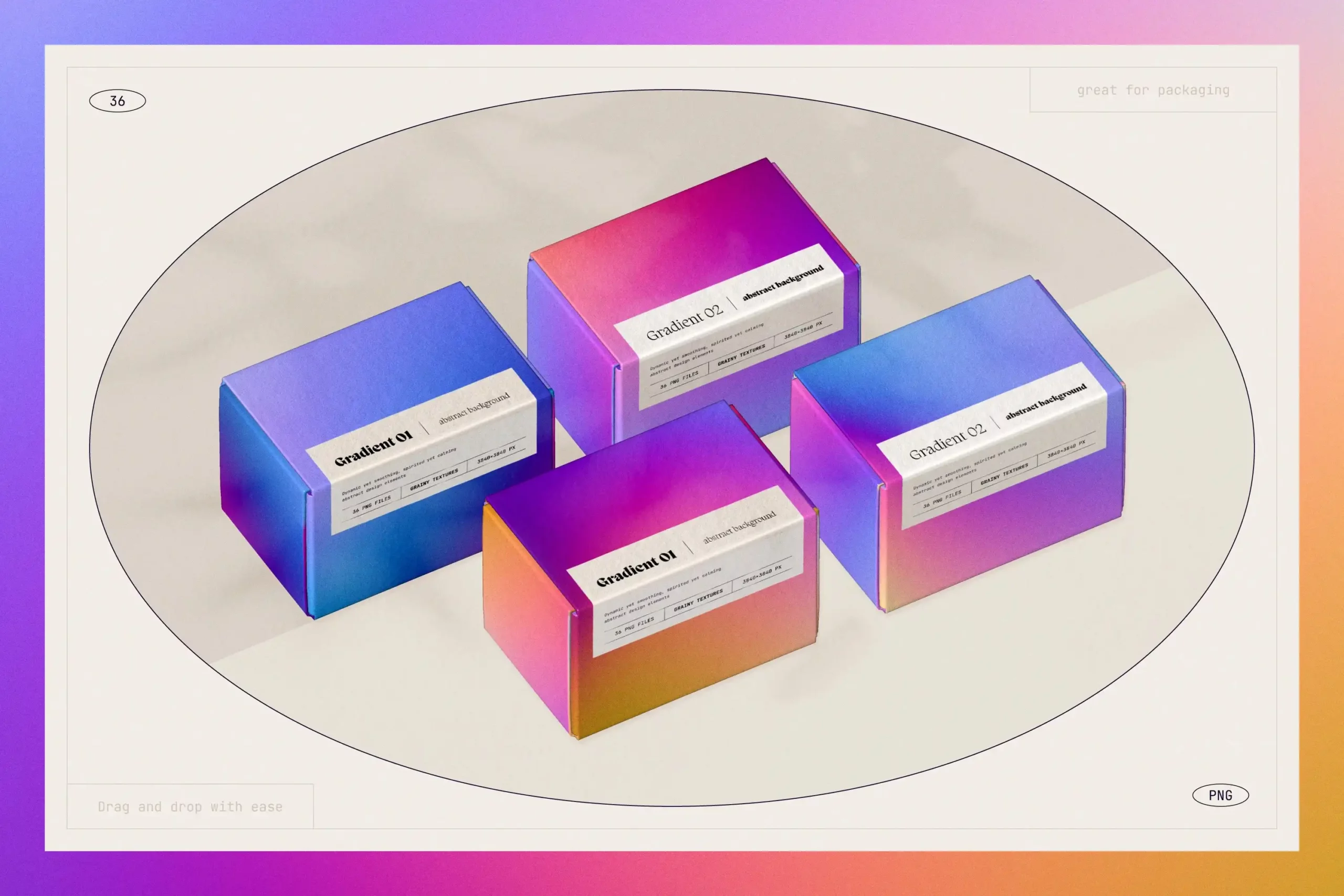 GRAINY SHAPES AND BLURRY GRADIENTS COLLECTION 7 074029
