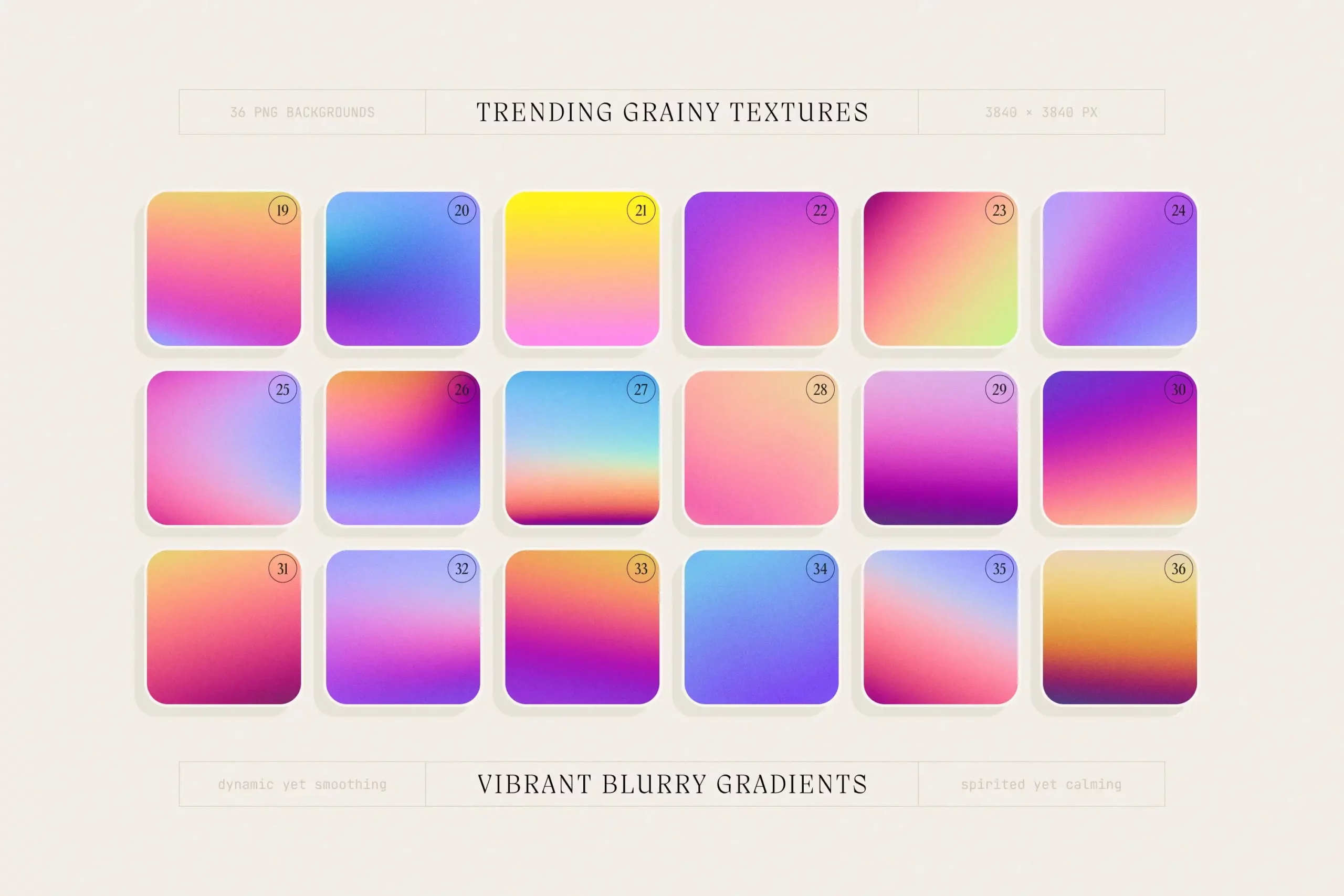 GRAINY SHAPES AND BLURRY GRADIENTS COLLECTION 13 074029