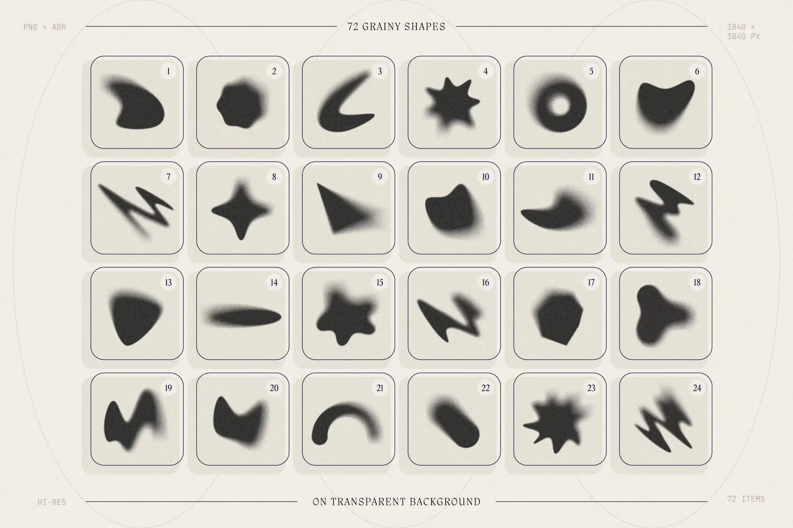 GRAINY SHAPES AND BLURRY GRADIENTS COLLECTION 3 074029