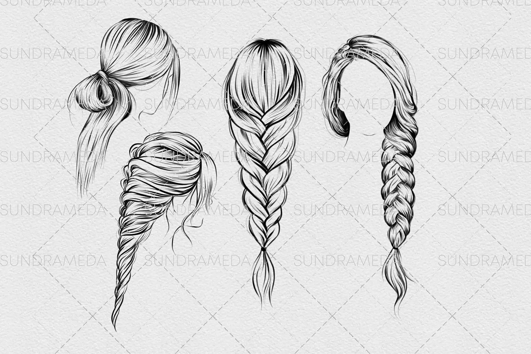 Hairstyle II Stamp Brushes Procreate 5 072164