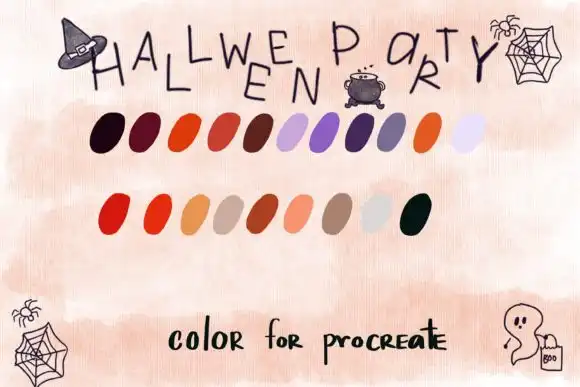 Halloween Party Procreate Palettes