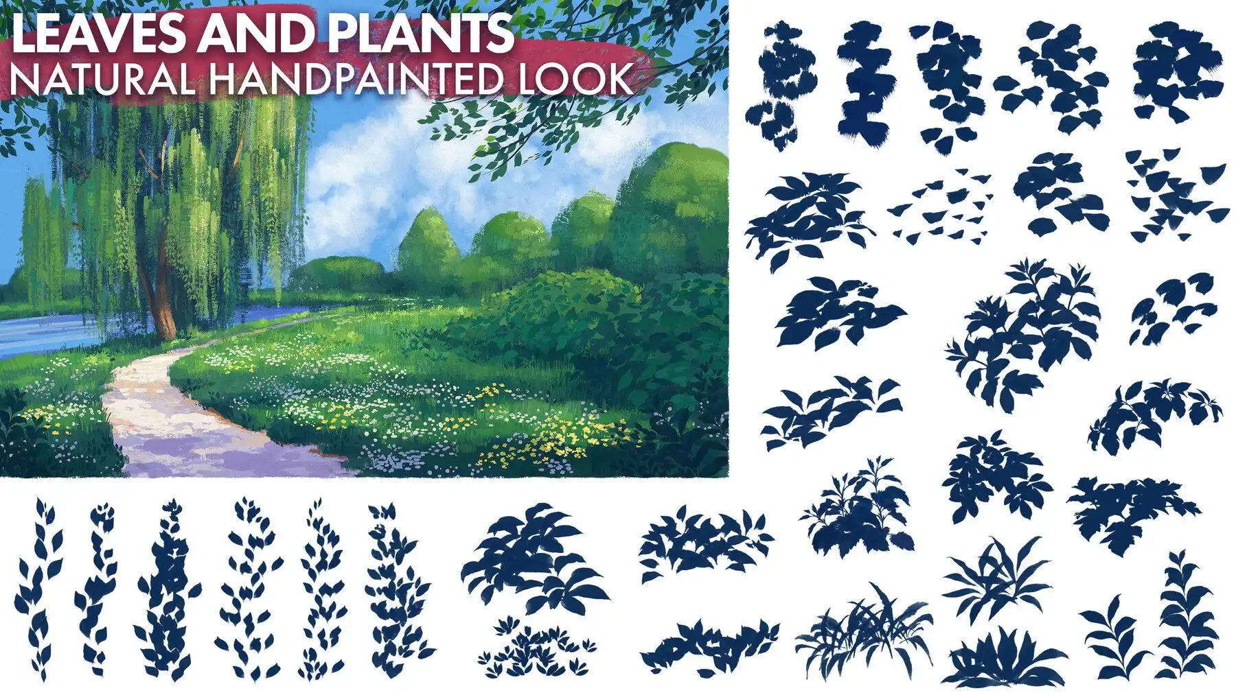Hand-painted Gouache Brushes for Photoshop and Procreate 3 071273