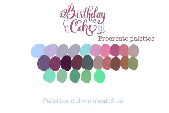 Happy Birthday Cake Procreate Palettes