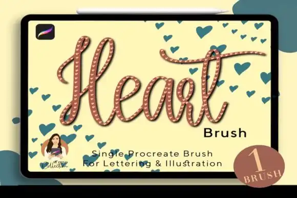 Heart Single Procreate Brush