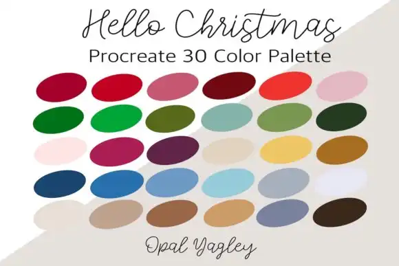 Hello Christmas Procreate Color Palette