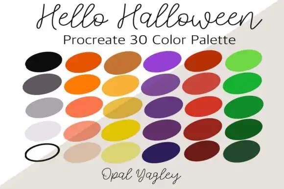 Hello Halloween Procreate Color Palette