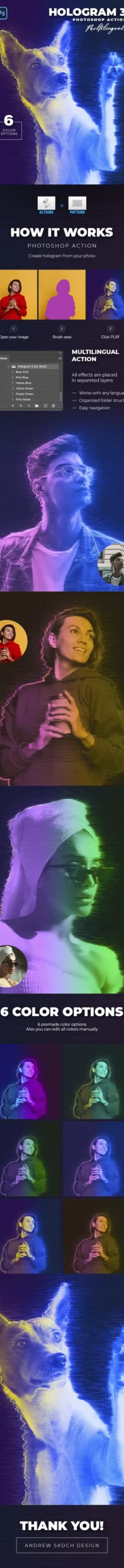 Hologram 3 Photoshop Action