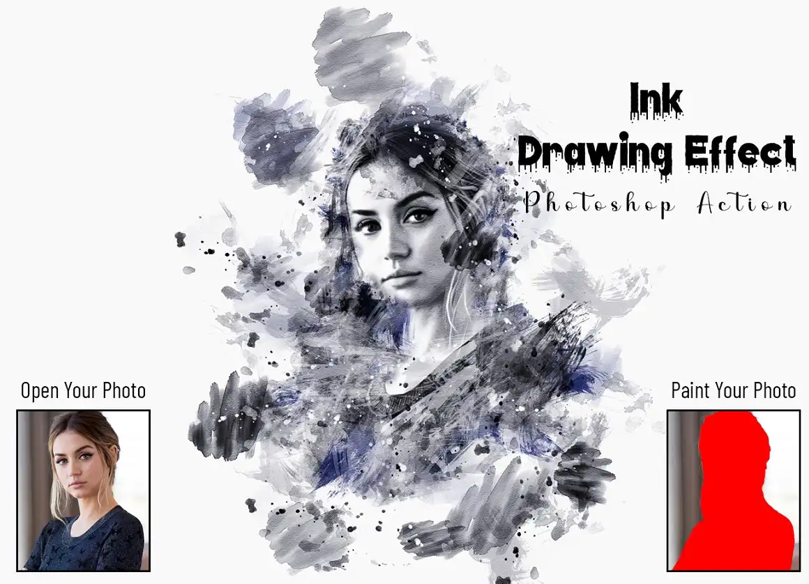 Ink Drawing Effect Photoshop Action