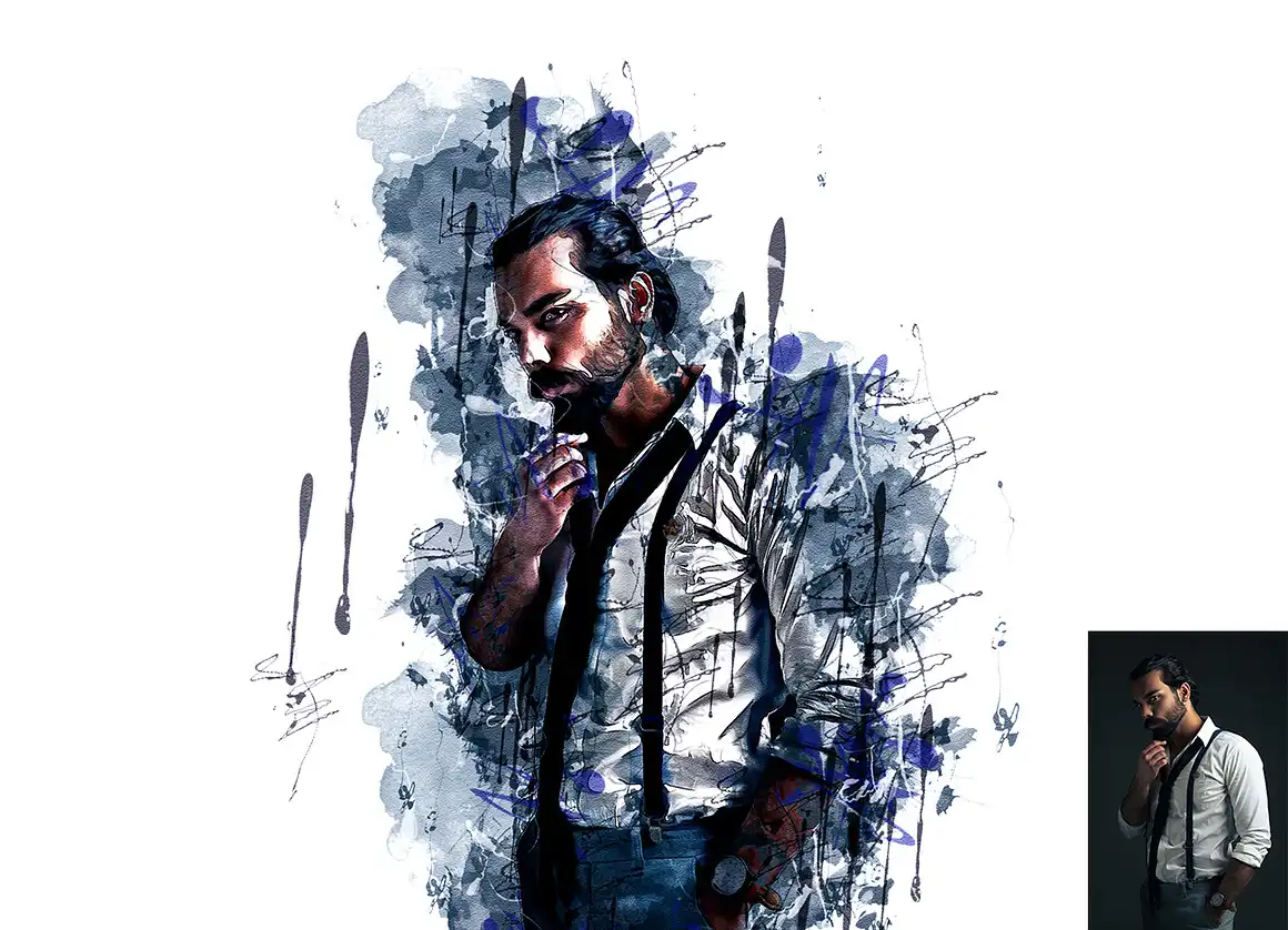 Ink Stain Photoshop Action 9 076136