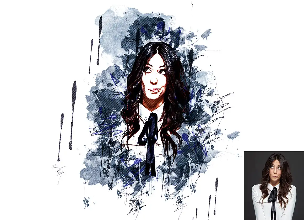 Ink Stain Photoshop Action 6 076191