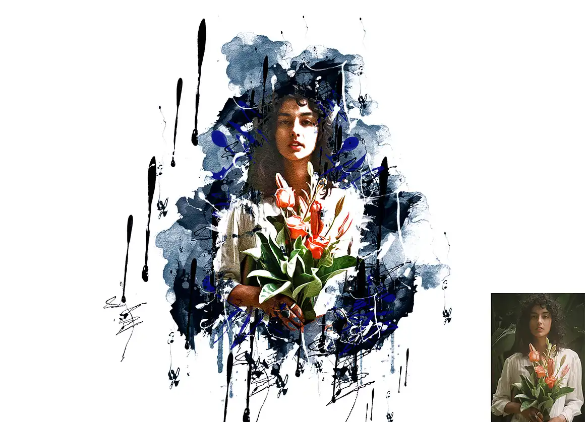 Ink Stain Photoshop Action 8 076162