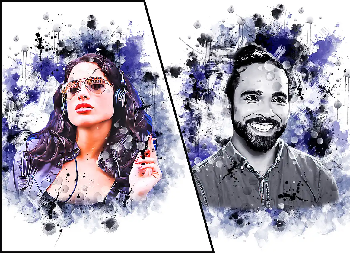 Ink Watercolor Photoshop Action 4 076432