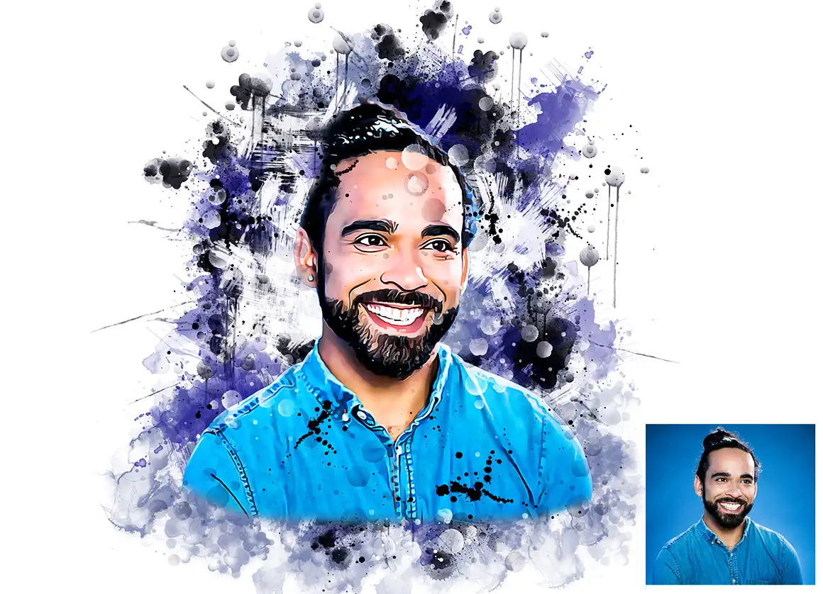 Ink Watercolor Photoshop Action 6 076271