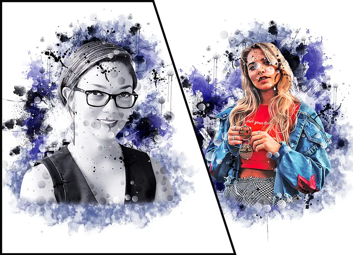 Ink Watercolor Photoshop Action 5 076401