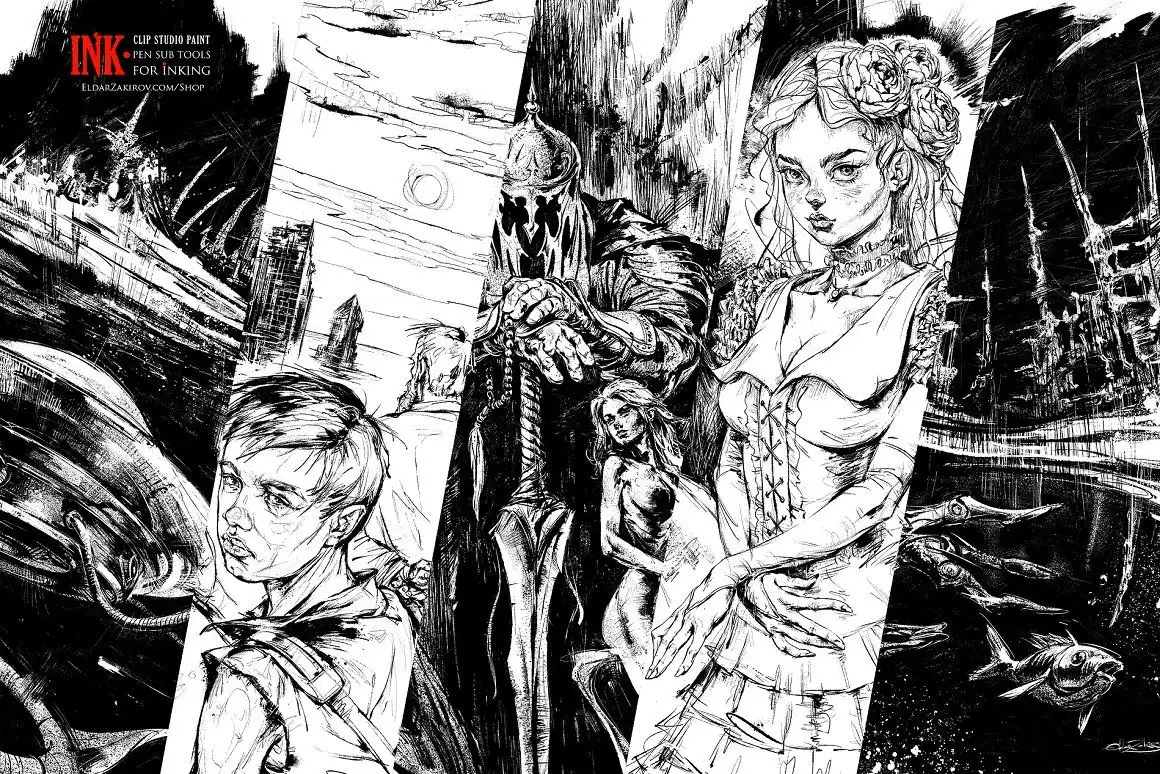 INK. 41+ Clip Studio inking brushes 8 072507