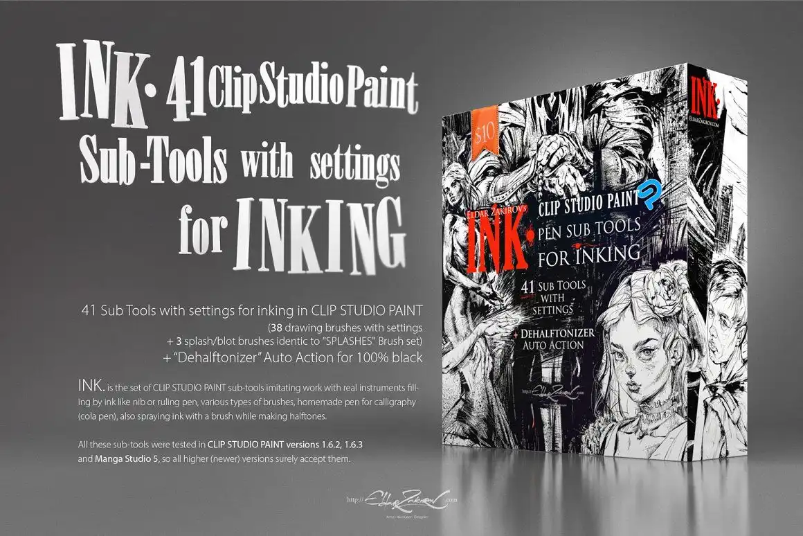 INK. 41+ Clip Studio inking brushes 5 072507