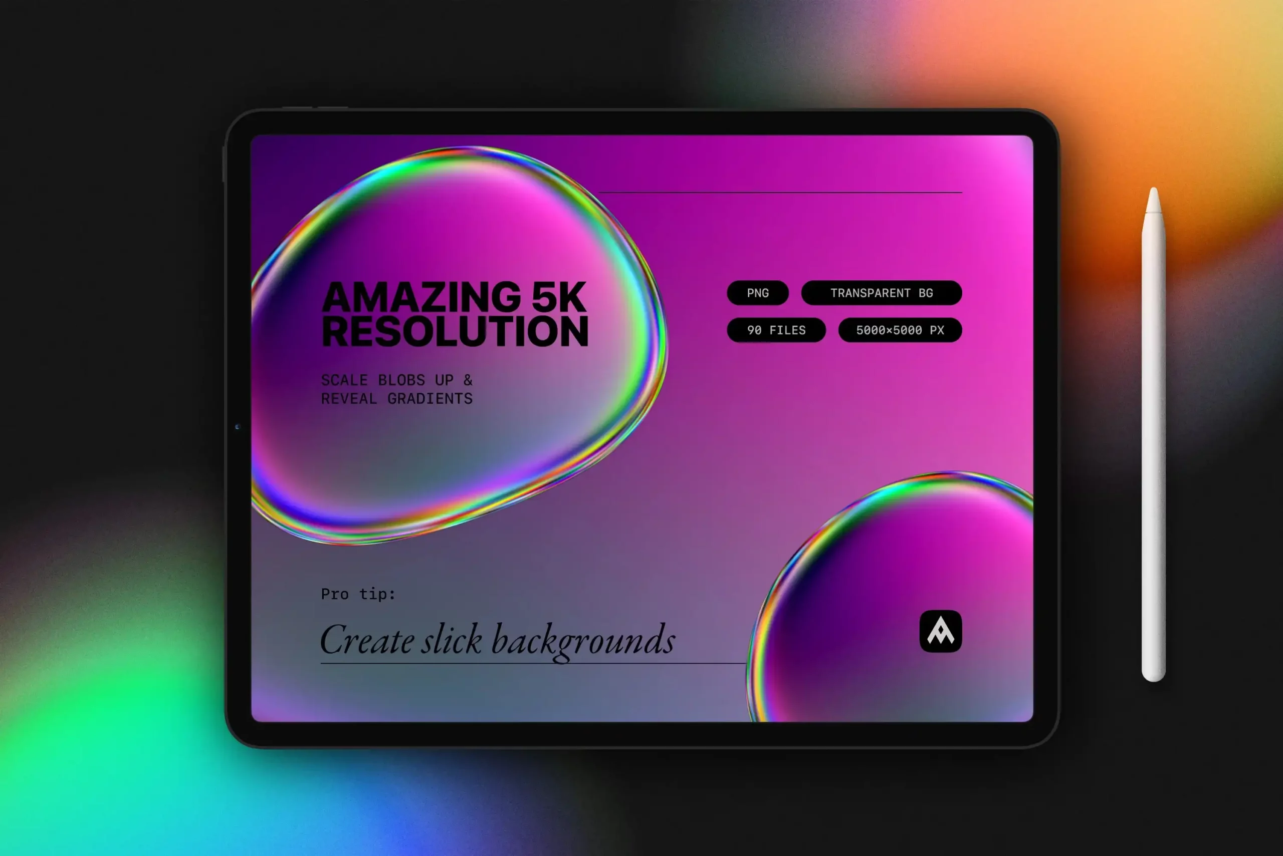 IRIDESCENT BLOB SHAPES COLLECTION 18 074029