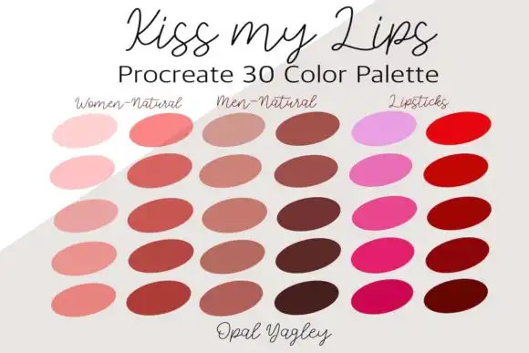 Kiss My Lips Procreate Color Palette