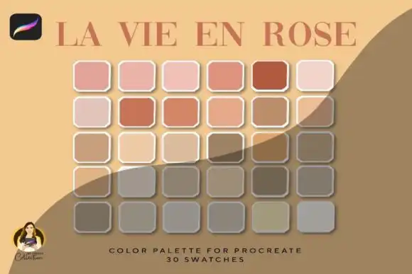La Vie En Rose Procreate Color Palette