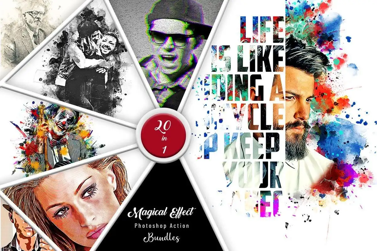 Magical Effect Photoshop Actions Bundle
