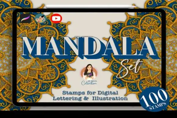 Mandala Procreate Brush Set  100 Stamps