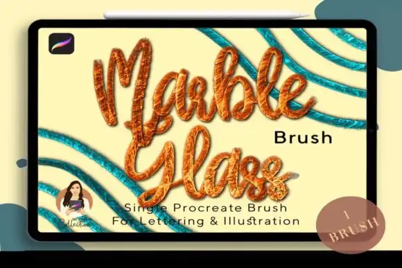 Marble Glass Single Procreate Brush