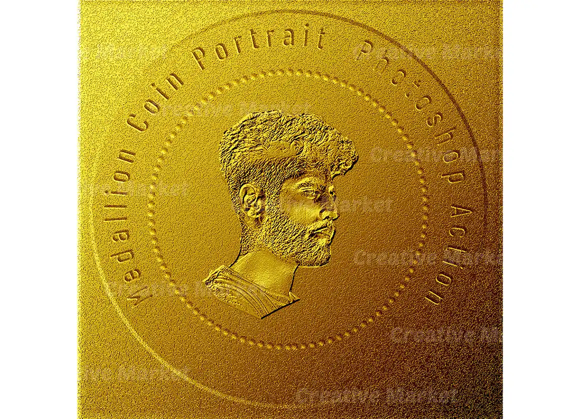 Medallion Coin Portrait PS Action 4 076591
