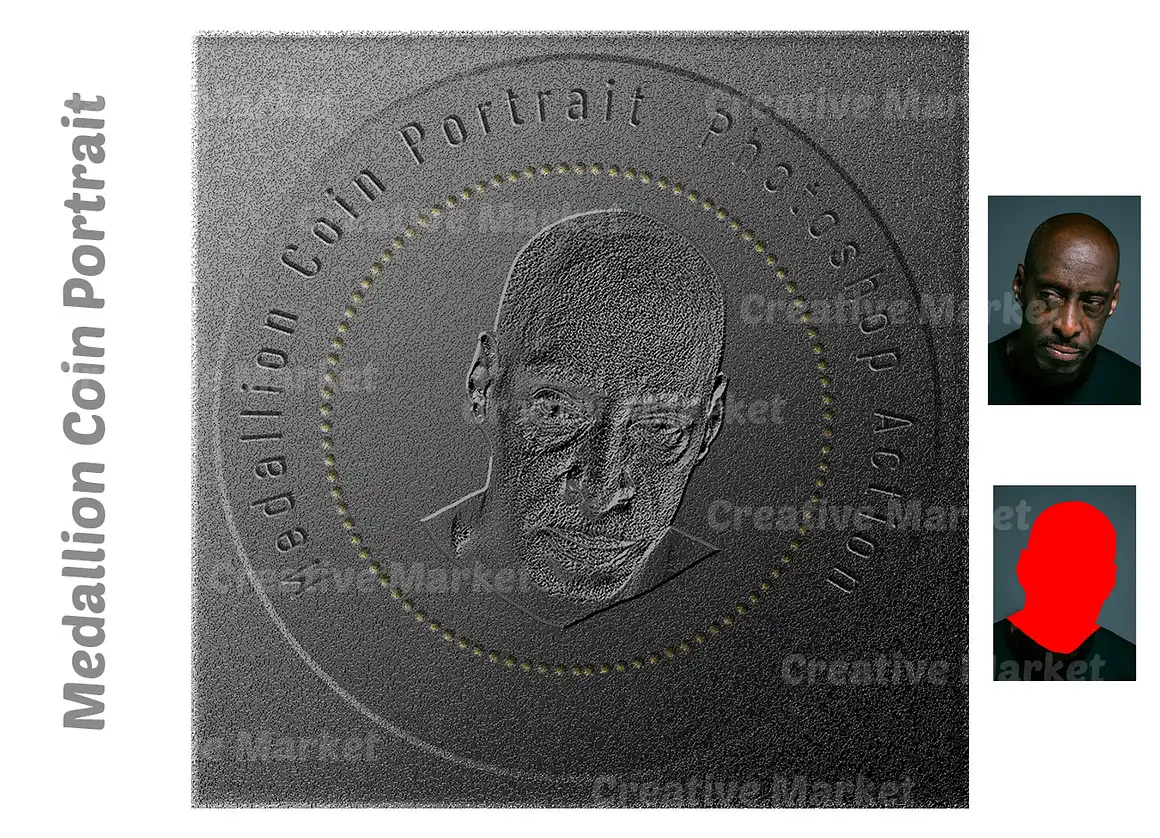 Medallion Coin Portrait PS Action 9 076366