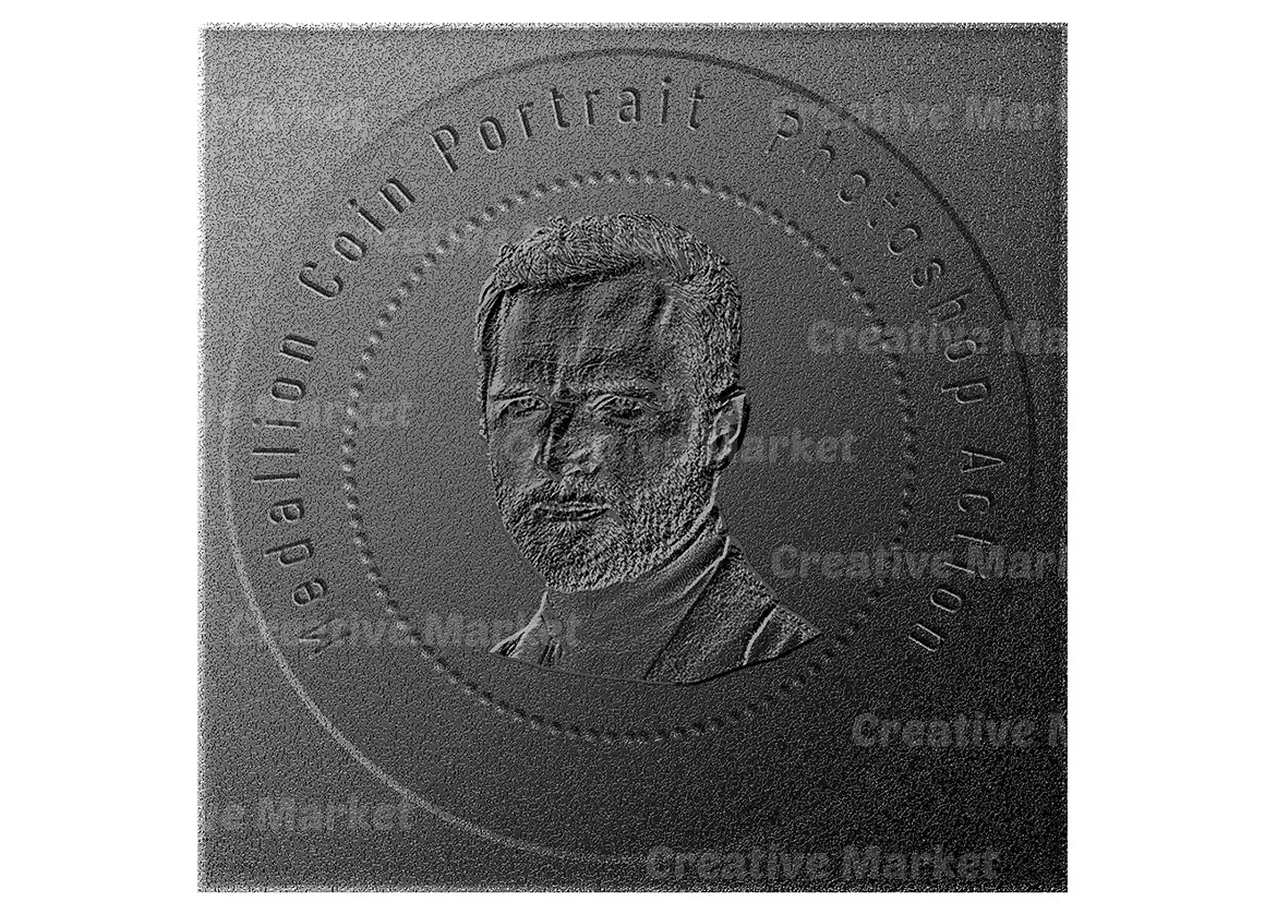 Medallion Coin Portrait PS Action 10 076326