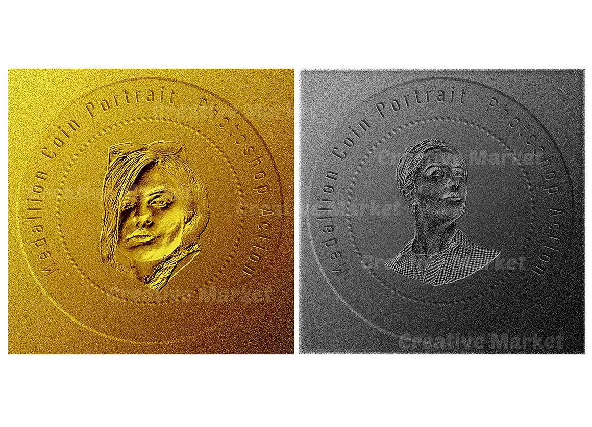 Medallion Coin Portrait PS Action 7 076474