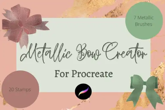 Metallic Bows Creator for Procreate