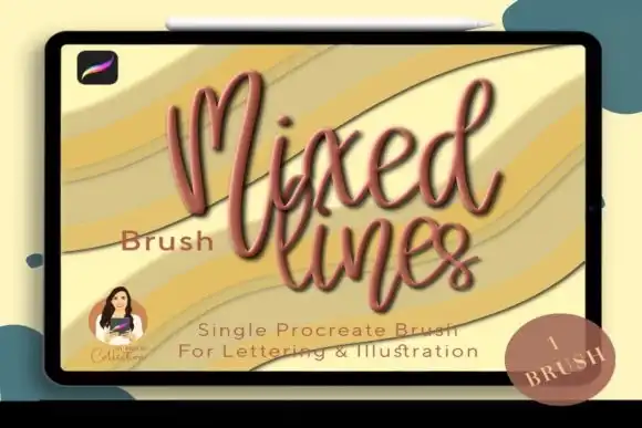 Mixed Lines Single Brush Procreate