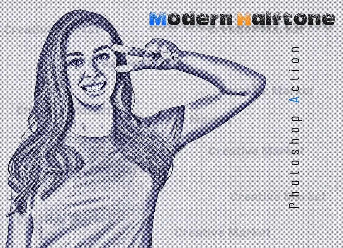 Modern Halftone Photoshop Action